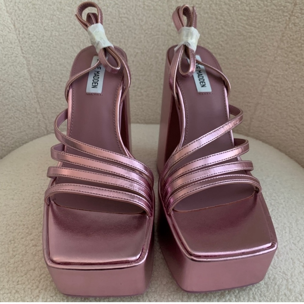 Steve Madden Pink Metallic Heels! Size 9 1/2